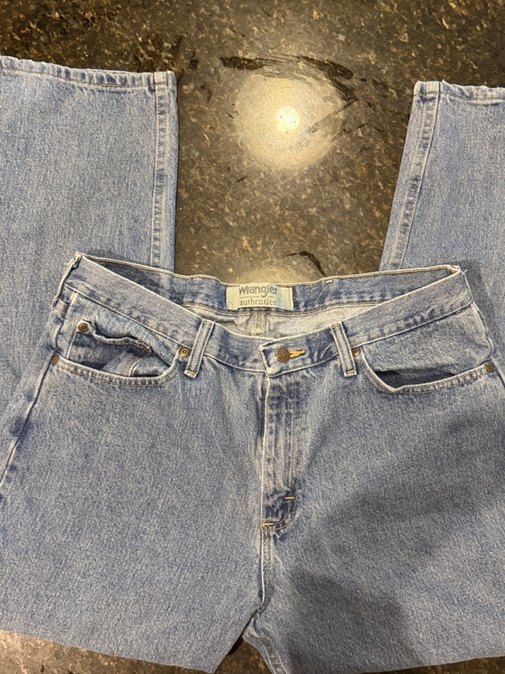 Wrangler Light Wash Men’s Straight-Leg Jeans